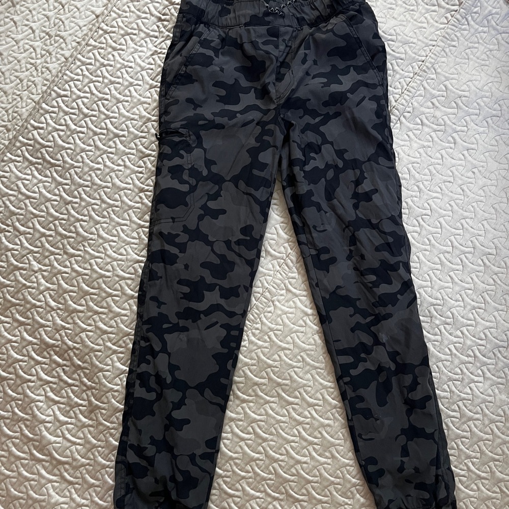 Weatherproof Kids Black Camouflage Joggers